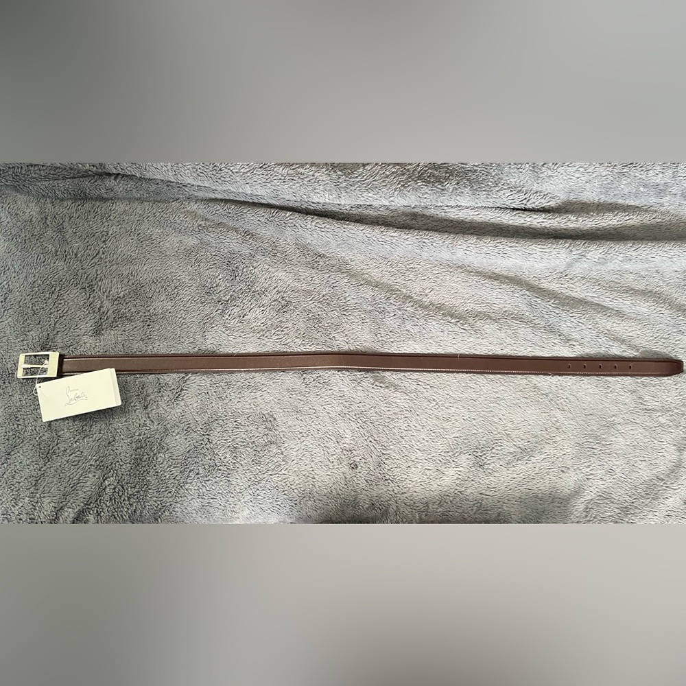 Christian Louboutin Dark Brown Leather Belt - Size 90/36
